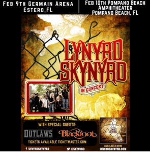 LYNYRD SKYNYRD with BLACKFOOT and OUTLAWS in Florida