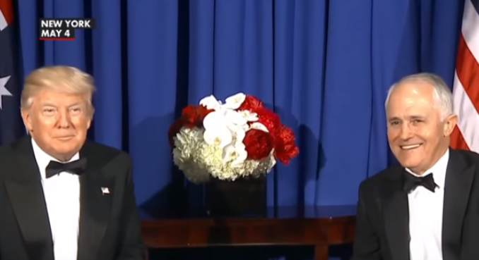 Donald Trump and Prime Minister of Australia World is laughing at Trump starting with Australian PM mocking performance at yearly ball