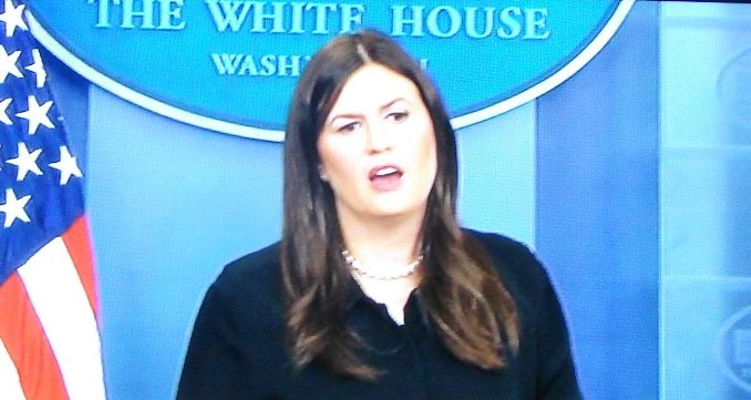 Sarah Should Sarah Huckabee Sanders be directing ESPN to fire people from the Presidential Podium