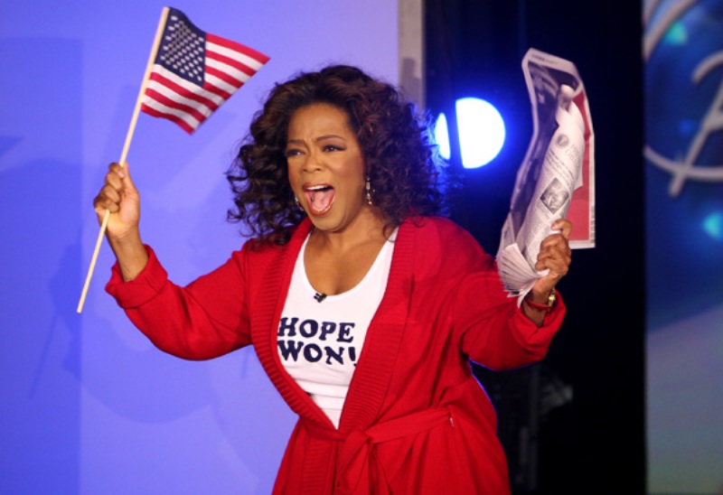 Oprah flag Oprah Winfrey considering run for Presidency in 2020
