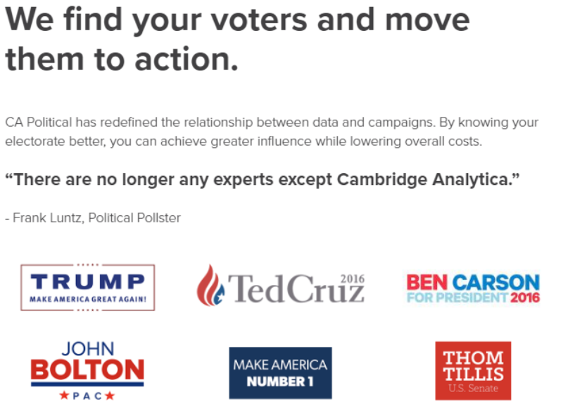 Image result for Cambridge Analytica