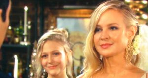 Sharon caught between two men on Young and Restless