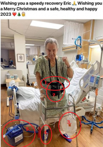 Monitoring and wishes revealed in the hospital photo of Young and Restless Eric Braeden 